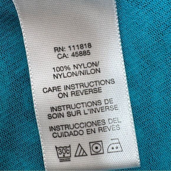 Michael Michael Kors Printed Mesh Peplum Tank Top Turquoise Blue XS - Picture 11 of 13